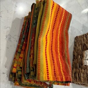 Colorful Striped Fabric Napkins